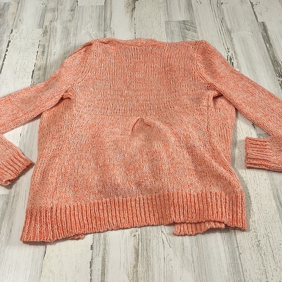 Anthropologie Moth Winnie Open Front Orange Cardigan Sweater Size M - Picture 6 of 6
